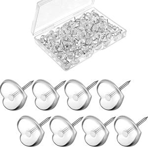 50/100 PCS 게시판에 대 한 벽 엄지 압정에 대 한 플랫 지우기 사랑 푸시 핀 코르크 보드에 대 한 그림자 상자 디스플레이 압정