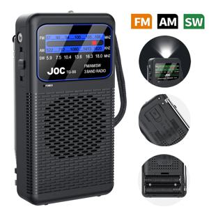 휴대용 FM/AM/SW 라디오 배터리 FM 수신기 우수한 수신 3.5mm 헤드폰 잭이 있는 명확한 스피커 노인용 LED 조명