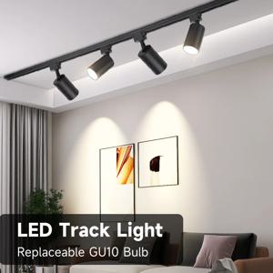 GU10 LED 트랙 조명 풀세트 천장 조명 실내 주방 램프 LED 스포트라이트 거실 매장 장식 천장 스팟 조명