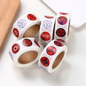500pcs/롤 나루토 Byakugan 눈 스티커 수하물 낙서 장난감 데칼 장식 스티커 선물 클로저 스티커