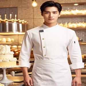 음식 서비스 요리사 유니폼 주방 요리 의상 레스토랑 요리사 재킷 베이커리 카페 웨이터 웨이트리스 작업복 긴 소매