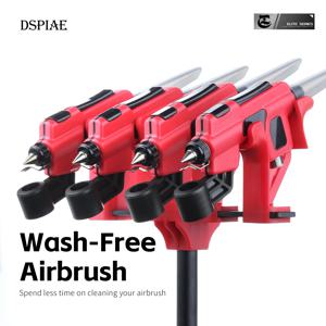 【DSPIAE PT-AB】스케일 모델 페인팅을 위한 마커 랙이 포함된 무세척 에어브러시 빠른 색상 변경 취미가 DIY 공예 도구