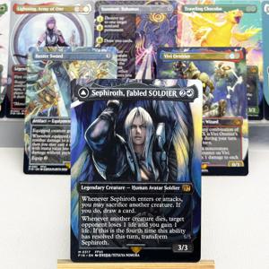 FIN HOLO14-Ⅰ01 TCG 프록시 매직 카드 세피로스, 전설의 병사 비비 오르니티에 버스터 소드 스콜, 시드 용병 모임