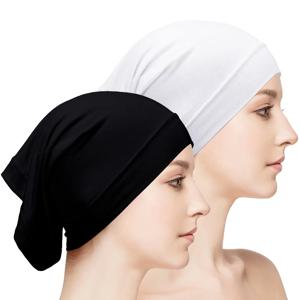 무슬림 언더스카프 터번 히잡 닌자 이너 햇 여성용 케모 캡 탈모 커버 보닛 인스턴트 보닛 여성 무슬림 헤어밴드