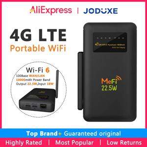 JODUXE-Link 4G LTE 모바일 라우터 휴대용 Wifi6 고속 핫스팟 포켓 미피 10000mAh 배터리 지원 VPN(PPTP/L2TP)