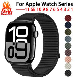 애플워치용 스포츠 나일론 루프 스트랩 밴드 46mm 44mm 40mm 42mm 45mm 41mm 코레아 브레이슬릿 iWatch 시리즈 11 SE 10 9 8 7 울트라 3