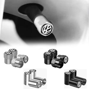 폭스바겐 라만도 마고탄 폴로 골프 파사트 보라 제타 티구안 3D 메탈 자동차 스타일링 배지 휠 타이어 밸브 캡 스템 커버 4개 세트