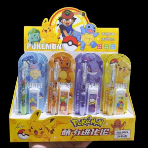 피카추 기계식 연필 세트 자동 학생 연필 리필 아트 스케치 학교 용품 귀여운 문구류 1/2/4개