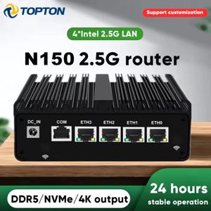 토프톤 pfSense 방화벽 소프트 라우터 J6412 6305 J5005 N150 4x i226-V 2.5G LAN NVMe 베어본 팬리스 미니 PC HDMI DP ESXI OPNsense