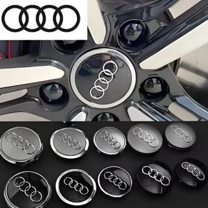 4개 세트 60mm 61mm 68mm 69mm 77mm 자동차 휠 센터 캡 허브 커버 배지 아우디 A6 A3 A4 A5 A6 Q2L Q3 Q5 Q7 Q8 R8 허브캡 액세서리