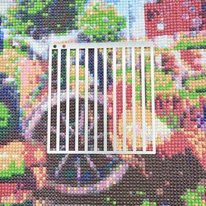 1개 1/2/3열 다이아몬드 페인팅 보조 도구 자 다이아몬드 도트 드릴 도구 자 다이아몬드 아트 DIY 다이아몬드 페인팅 도구 세트