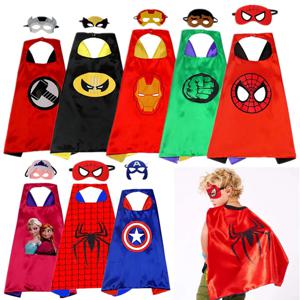 3-12세 어린이용 슈퍼히어로 망토 영화 스파이더 망토 할로윈 마스크 코스튬 남아 여아 생일 선물 새해 축제 공연 의상