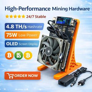 Bitaxe NerdQaxe++ 4.8TH/s Win 3.12 BTC 비트코인 ​​채굴기 BM1370 Asic 칩 솔로 BTC 75W 2.4G WiFi 오픈 소스 채굴 기계