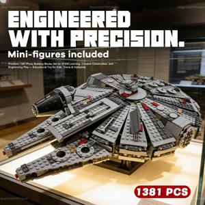 2026년 신형 우주선 조립 블록 세트 1381피스 창의적인 DIY 모델 STEM 장난감 어린이 및 성인용 교육용 가정 사무실 장식 선물