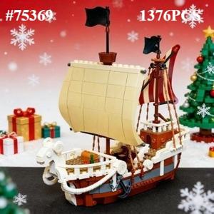 메리 어드벤처 해적선 75639 빌딩 블록 세트 레고 호환 블록 크리스마스 선물용 1376피스