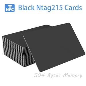 5-10PCS NTAG215 빈 NFC 카드 PVC 태그 NFC215 블랙 카드 13.56Mhz TagMo 방수 RFID NFC 전화 504 바이트