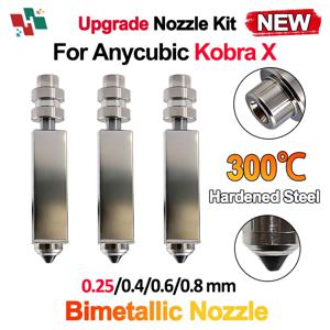 Anycubic Kobra X Hotend 바이메탈 노즐 고온용 업그레이드 버전 Anycubic Kobra X 0.2/0.4/0.6/0.8mm 3D 프린터 액세서리