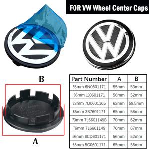 Z-4pc VW 자동차 휠 센터 캡 허브캡 커버 4개 56mm 65mm 70mm VW 제타 MK5 골프 파사트 스타일링 CC 골프 3B7601171 1J0601171 용