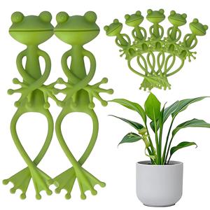 1/3/5PCS 녹색 개구리 모양의 식물 클립 DIY 꽃 덩굴 줄기 홀더 랙 원예 도구 식물 지원용 가제트 가정 용품 ZYF