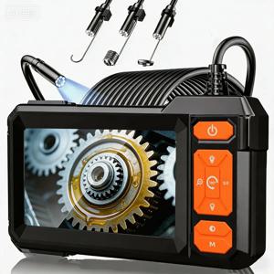 내시경 카메라 1080P 8mm 단일 렌즈 2/5/10M 케이블 4.3'' IPS 스크린 파이프 검사 내시경(자동차 수리용) 방수 8LED
