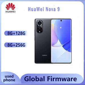 화웨이 노바 9 스마트폰 50MP 후면 카메라 32MP 전면 카메라 120Hz 화면 지문 잠금 해제 4300mA h 중고폰
