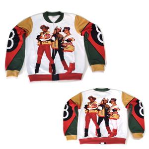 Salt-n-Pepa-8-Ball 패밀리매치 의류, 승화 인쇄, 지퍼 업 재킷, 엄마 아빠 아이 패션