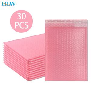 30pcs 버블 메일러 핑크 폴리 버블 메일러 셀프 인감 패딩 봉투 선물 가방 책에 대 한 블랙/그린 포장 봉투 가방