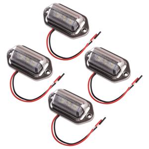 12V-24V 방수 LED 데크 해양 보트 트레일러 오토바이 자동차 트럭용, 예의 스턴, 트랜섬 번호판 라이트, 4 개입