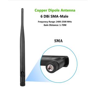 Kebidumei 5dBi SMA 공중 무선 라우터, 와이파이 안테나, 미니 PCI U.FL IPX-SMA 수 피그테일 케이블용, 2.4GHz 802.11b/g