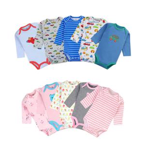5Pcs 베이비 바디수트 3M-24M Winggle-in 코튼 유아용 긴 소매 바디수트