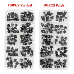 100 PCS 10 모델 6*6 택트 스위치 촉각 푸시 버튼 스위치 키트 높이: 4.1 5~12MM DIP 4P 마이크로 스위치 6x6 키 스위치