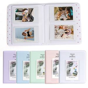사진 앨범 인치 사진 보관 케이스, 스탬프 티켓 카드 정리함, 후지필름 인스탁스 미니 12, 11/9 용, 64 포켓, 1 개