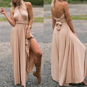 패션 멀티 착용 v-목 Vestidos De Fiesta 여성 긴 드레스 섹시한 스트랩 레이디 여름 맥시 드레스