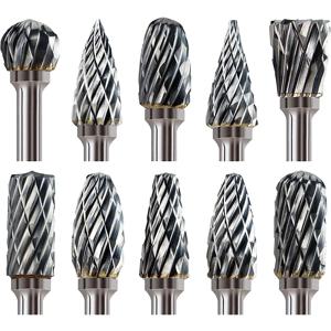 10PCS 카바이드 버 세트 Dremel 1/8 