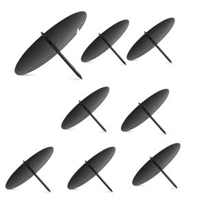 화환 양초 거치대, 강림절 양초 거치대, 금속 양초 거치대, 스파이크 포함 크리스마스 양초 플레이트, 블랙 8 개