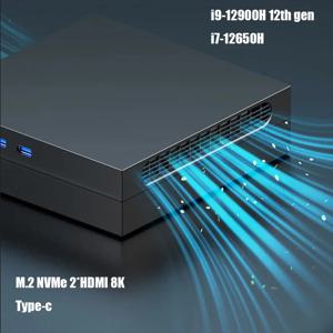 NVIDIA GTX1060 4G 미니 게이머 PC I9 12900H I7 12650H 2*DDR4 NVMe 게임용 컴퓨터 Windows 11 1*Type-C 2HDMI 8K UHD 데스크탑 HTPC