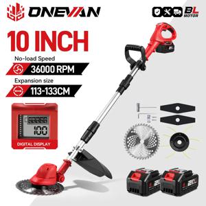 ONEVAN 10인치 브러시리스 전기 잔디 깎는 기계 36000RPM 무선 잔디 트리머 커터 마키타 18V 배터리 핀용 정원 전동 공구
