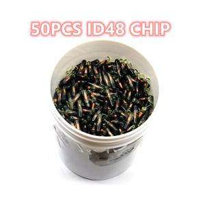 50pcs 애프터 마켓 ID48 트랜스 폰더 칩 자동차 키 칩 빈 OEM ID48 칩 자동 트랜스 폰더 칩 유리 ID 48 잠금 해제 칩