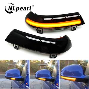 VW 골프 5 MK5 Jetta GTI Passat B5.5 B6 Sknda Superb B5 Sharan LED 방향 지시등 미러 표시 등 용 2pcs 다이나믹 블링커
