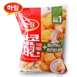 하림 팝콘 치킨 650g+180g