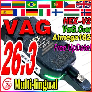 2026 최신 V26.3 VCDSVAGCOM 스캐너 도구 스캔 진단 HEX Atmega162 V2 OBD 도구 (폭스바겐, 아우디, 스코다, 세아트용) 원격 서비스