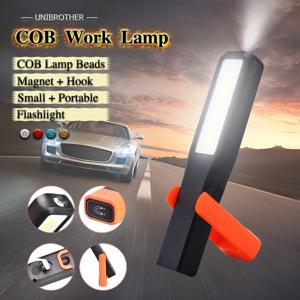 강력한 COB LED 작업등, 자동차 차고 정비등, USB 충전식 손전등, 마그네틱 토치, 비상등 경고등