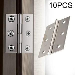 10pcs 스테인레스 스틸 도어 경첩 캐비닛 도어 Windows 나무 상자 플랫 경첩 홈 가구 하드웨어 액세서리