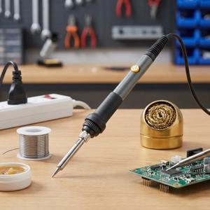 EU 60W 온도 조절 가능 전기 납땜 인두 용접 리워크 스테이션 (DIY 수리 도구용 열 펜 팁 포함)