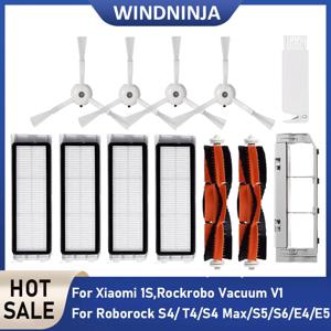 Xiaomi 1S Rockrobo Vacuum V1 SDJQR01RR SDJQR02RR Roborock S4 S5 S6 메인 사이드 브러시 Hepa 필터 예비 부품 교체