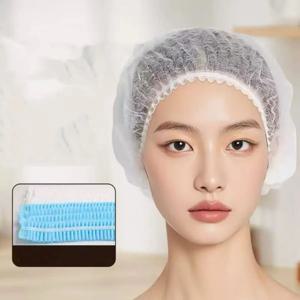 100 PCS 일회용 마이크로 블레이드링 부직포 메이크업 헤어 네트 캡 멸균 모자 셰프 케이터링 먼지 방지 욕실용품