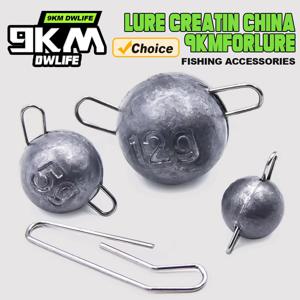 9KM 10Pcs Cheburashka 무게 Cheb 볼 싱커 후크 커넥터 민물