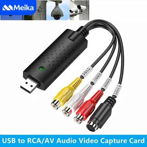 USB 오디오 비디오 캡처 카드 어댑터 (USB 케이블 포함) USB 2.0 to RCA 비디오 캡처 컨버터 (TV, DVD, VHS 캡처 장치용)