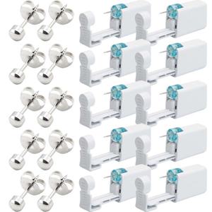 가정용 무균 일회용 귀 피어싱 건 안전 셀프 귀 피어싱 키트 10개