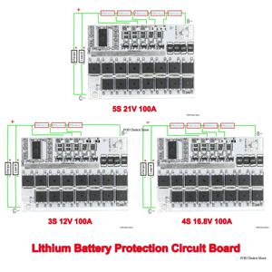 3s 4s 5s BMS 12v 16.8v 21v 3.7v 100a 리튬이온 LMO 삼원계 리튬 배터리 보호 회로 기판 리튬폴리머 밸런스 충전
